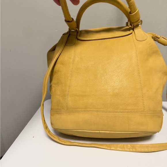 SEE BY CHLOE 2WAY Shoulder Bag Leather Tassel Yellow Authentic - Picture 9 of 14